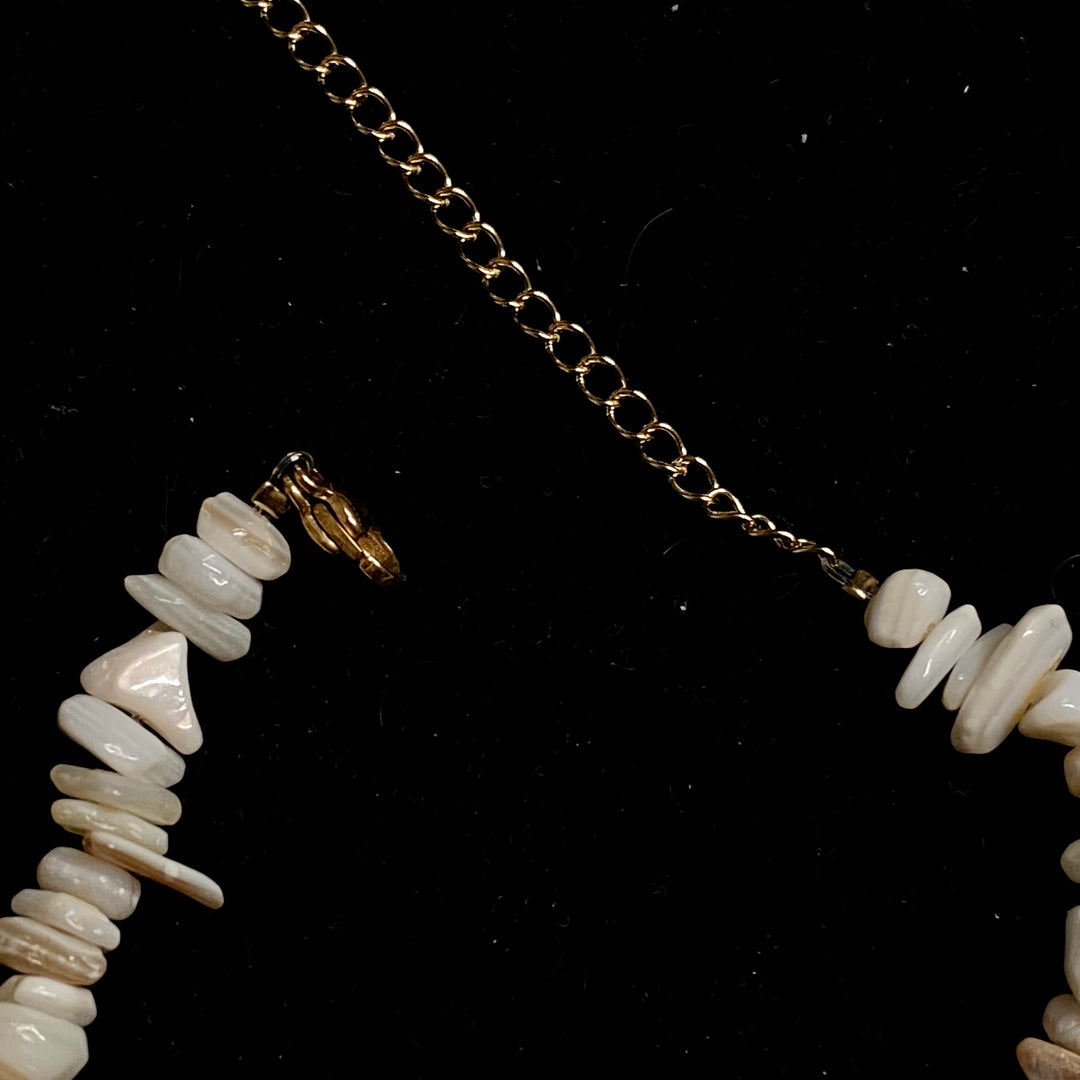 Natural raw white stone necklace